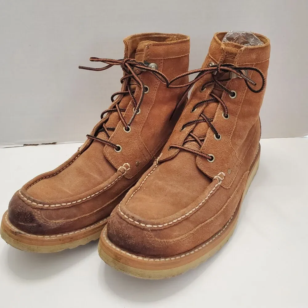 Ariat Buckshot Lacer Cowboy Boots Men’s 10D Tan Suede Lace Up 10010269